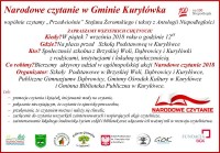 Narodowe Czytanie 2018 Plakat